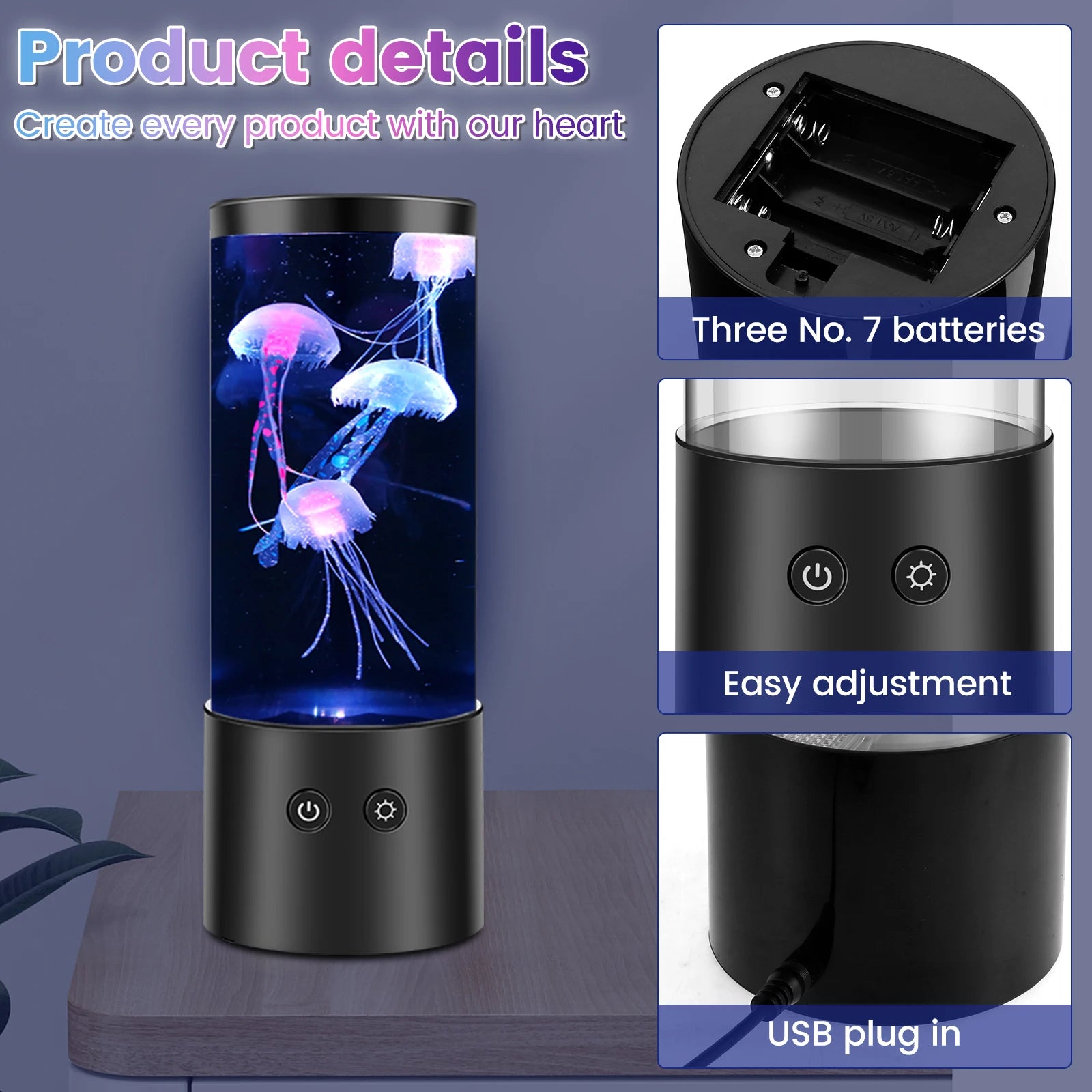 Magic Jellyfish Lamp – Relaxing Ocean LED Night Light