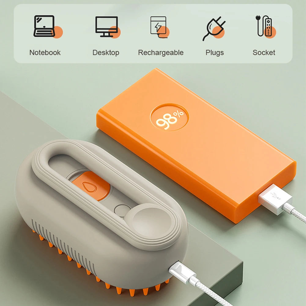 Electric Pet Spray Grooming Brush